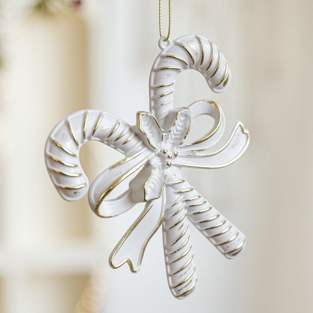 Tree Ornament Plastic White Christmas Ornament Elk Snowflake Christmas Tree Ornament Key Xmas Baubles Christmas Party