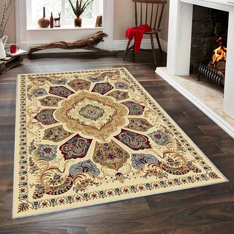 Vintage Persian Carpet Bohemian Ethnic Style Living Room Carpet Washroom Floor Mat Carpets for Bed Room Small Rugs for Bedroom
