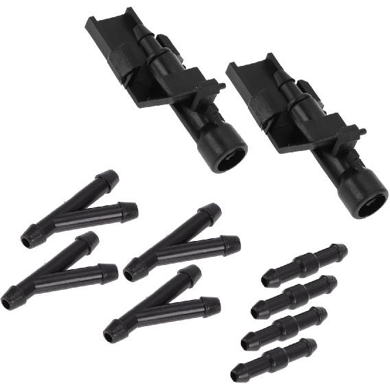 No.76810TP6A01 Windshield Washer Nozzle for Honda Black Front Windshield Spray Nozzles Wiper Spray Washer Jet Plastic 1 Set Benefit