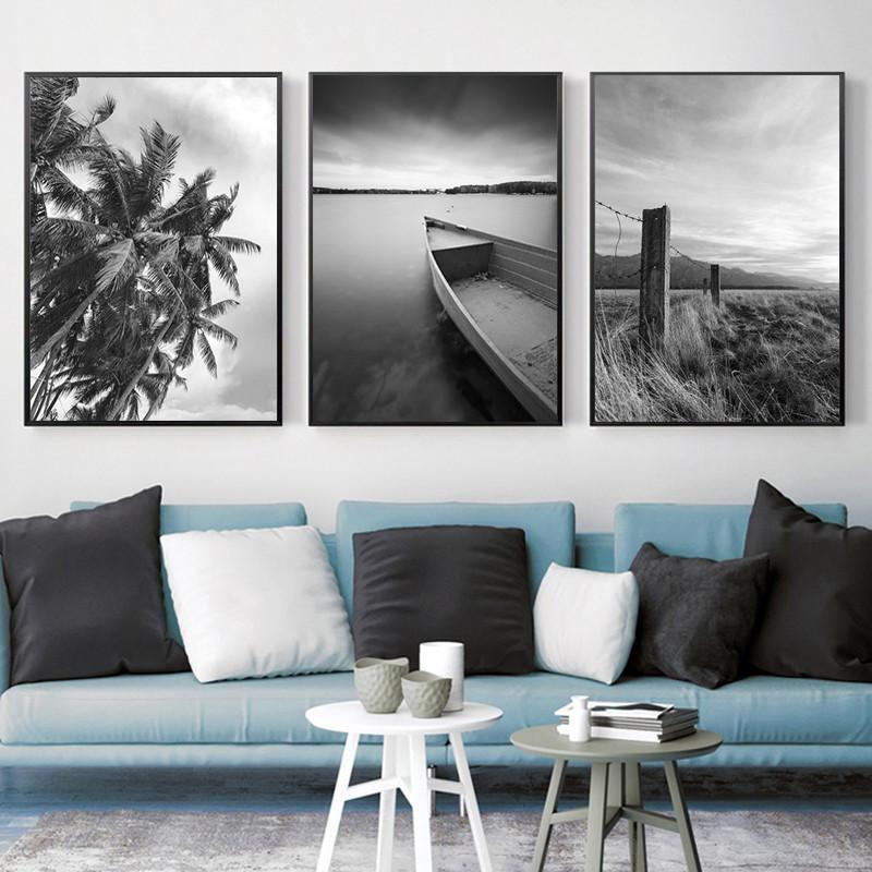Bridge Poster Black And White Wall Art Print Nordic Wall Poster Landscape Modern Minimalist Wall Pictures For Living Room HD0091