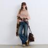Anti-static Cable Knit High-Neck Poncho Sweater
