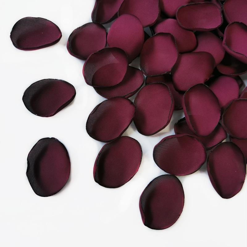 300-Pack Burnt Edge Silk Rose Petals for Wedding Decoration, Multi-Color Options