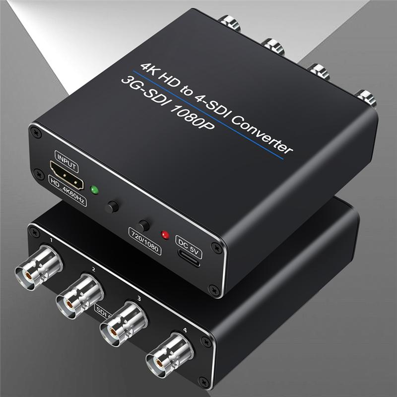 4K HDMI To 4xSDI/3G-SDI Converter 1080P 3G-SDI for SDI/HD PS4/5 DVD TV Box HD Camera