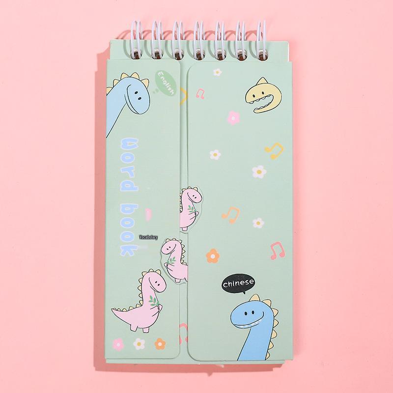 

Pocket-Sized Spiral Bound English Vocabulary Notebook with Sticky Notes for Students