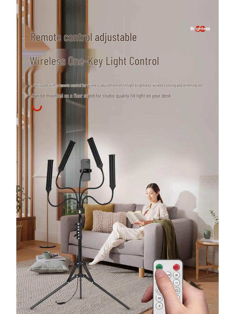 Ambitful Zhijie Four-Arm LED Fill Light for Streamers and Beauty Photography