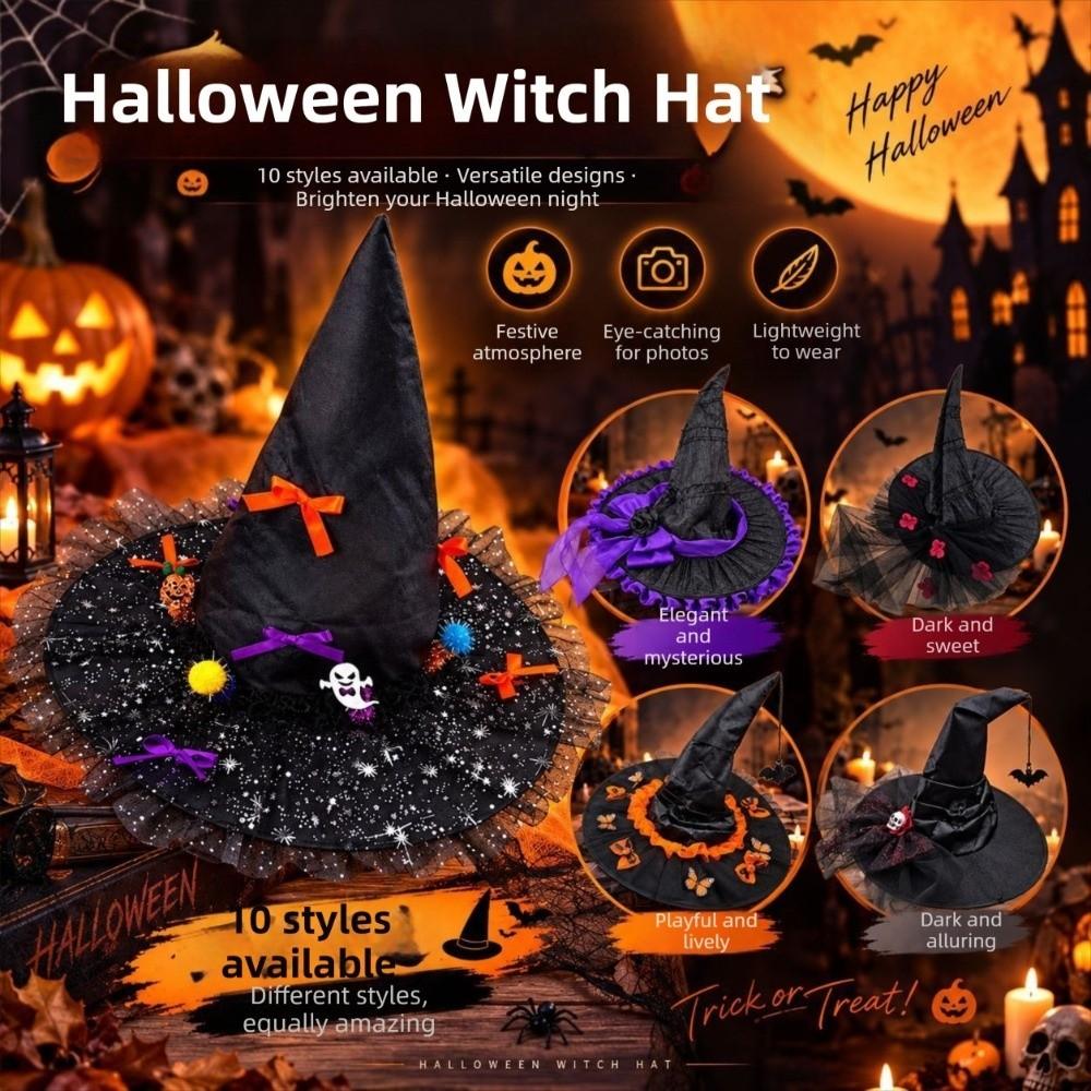 Dark Style Cosplay Wizard Cap Handmade Gothic-style Decorative Hats Themed Party