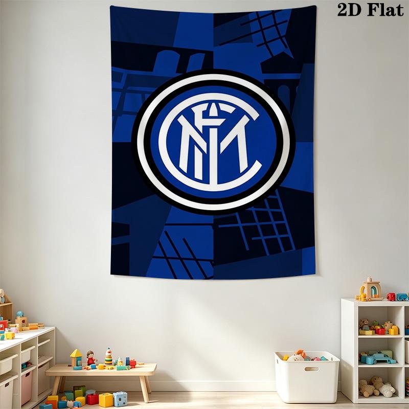 Inter Milan Crest Wallpaper Bedding 1 Duvet Cover 2 Pillowcase Without Core Christmas Birthday Gift Duvet Cover And Pillowcase