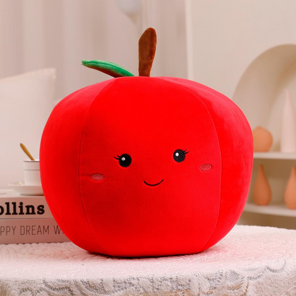Squishy Stuffed Fruit Food Plush Pillow Soft Chili Orange Apple Kiwi Fruit Pea Watermelon Smiling Face Kawaii Plushie Peluche