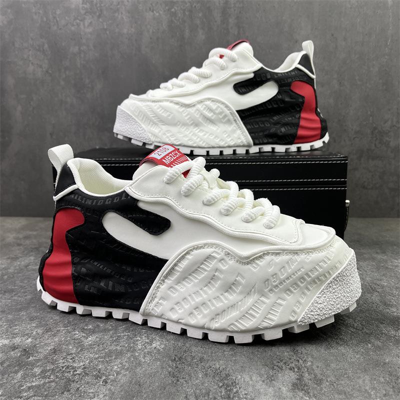 Sneakers décontractées de sport d'été tendance haut de gamme pour hommes avec rehausse invisible