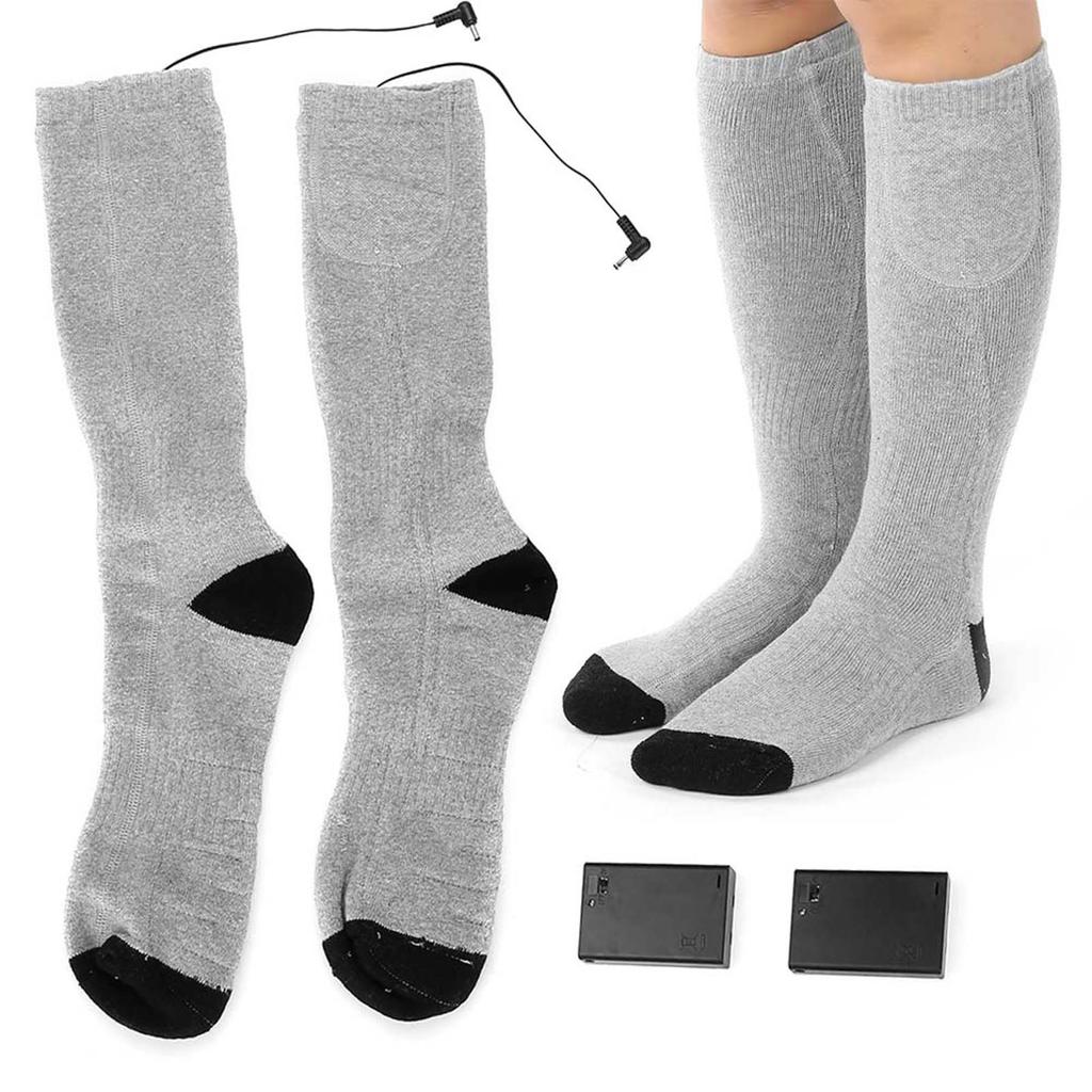 Electric Heating Socks Men Womens Battery Thermal Cotton Warming Winter Socks