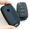 1pc Silicone Car Key Fob Case Cover For Volkswagen VW Sagitar Polo Golf Bora Tiguan TOUAREG Phaeton SEAT Skoda Key Accessories