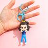Nyckelring Hänge Tecknad Docka Design PVC Metall Nyckelring Flickvän Vän Födelsedagspresent Hänge Dekoration