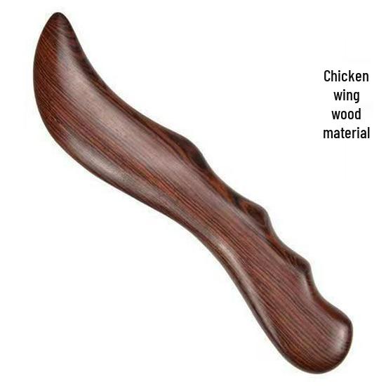 Purple Sandalwood Gua Sha Board for Back Massage and Meridian Scraping.