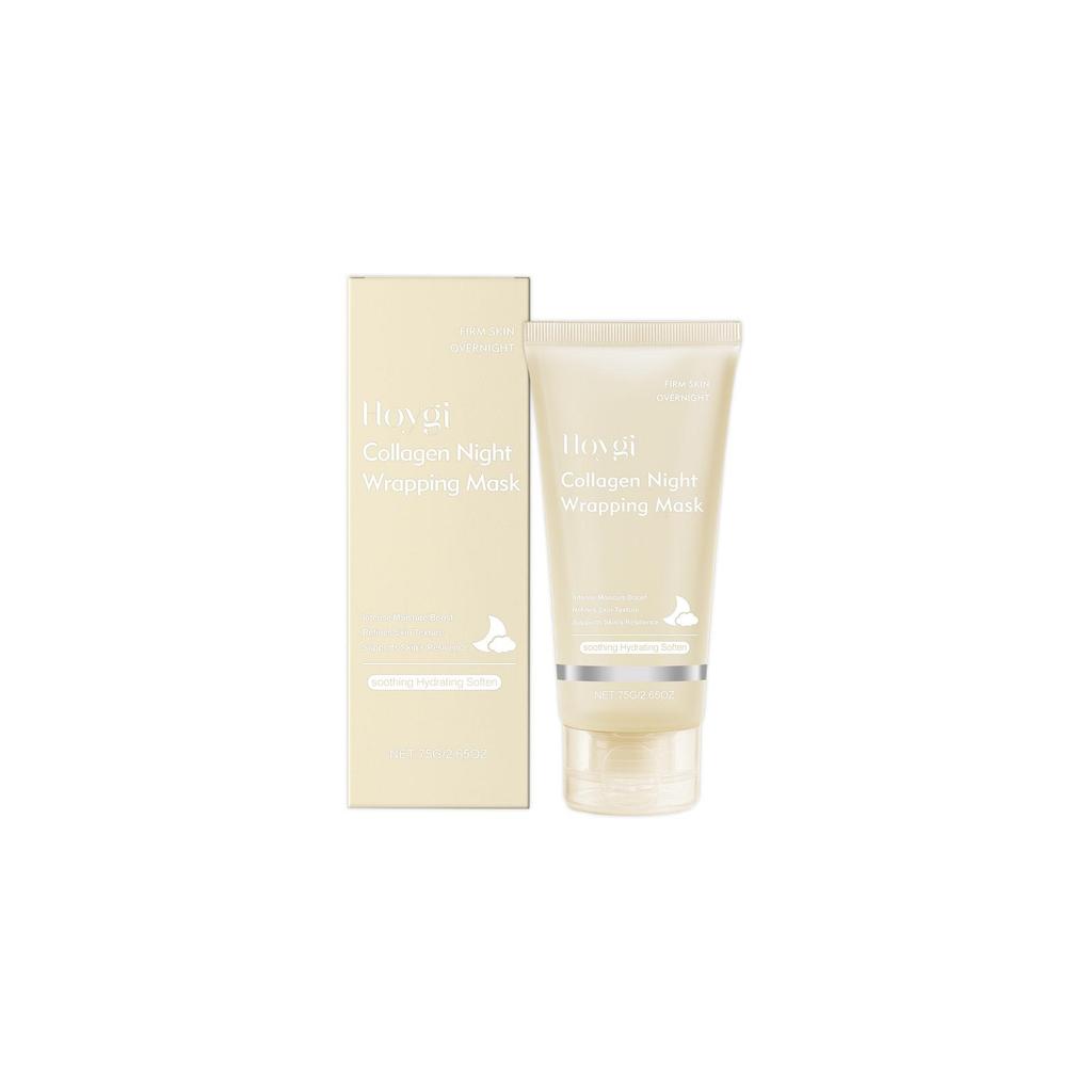 Collagen Overnight Peel Off Mask with Hyaluronic Acid Niacinamide Brightening Hydration Glow Revival Exfoliating Face Mask 75g