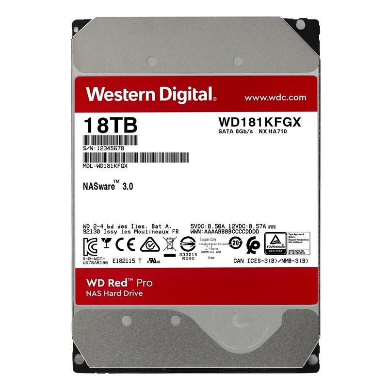 WD Western Digital NAS-Compatible Mechanical Hard Drive 2TB/4TB/8TB/10TB/16TB, 3.5-inch SATA