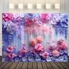 The Elegant Floral Wedding Backdrop Is Suitable for Photography, Dessert Table Decoration, Photo Booth, Etc