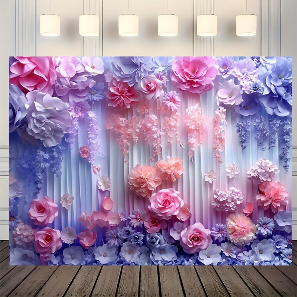 The Elegant Floral Wedding Backdrop Is Suitable for Photography, Dessert Table Decoration, Photo Booth, Etc