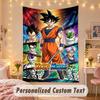 Custom Personalized Tapestry,Dragon Ball Print Custom Name Text Wall Art Hanging for Bedroom