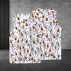 Men Plus Size V Neck Sleeveless Tank Top Halloween Mummy Pumpkin Printed White