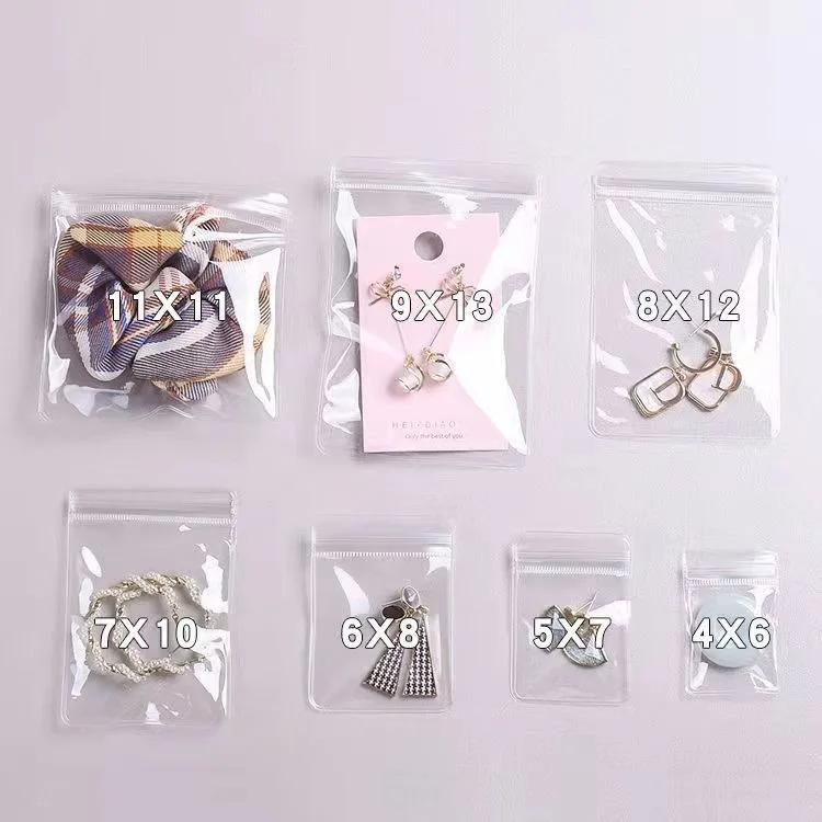 10–100 Stück Schmuck-Organizer-Beutel, transparentes PVC, antioxidative Schmuckbeutel, Aufbewahrungstasche für Ohrringe, Anhänger, Halsketten, Armbänder