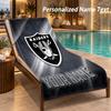 Custom Text Las Vegas Raiders Print Beach Towel Large Towel For Home Bathroom Beach