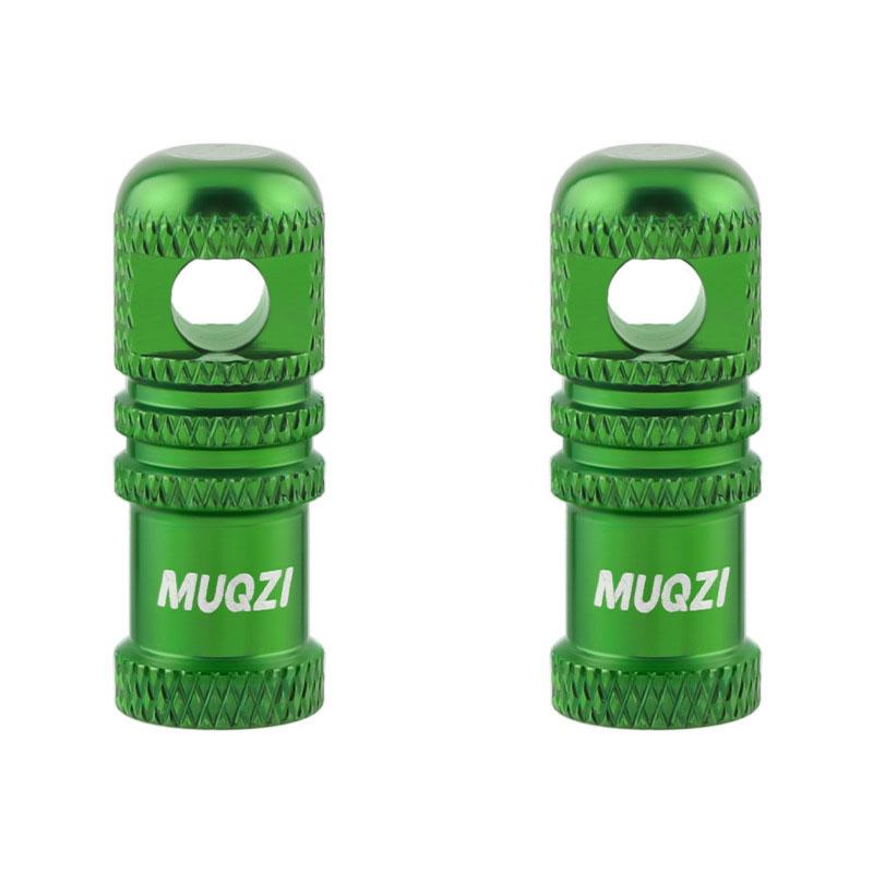 2 Stück Fahrradventilkappe mit Ventilkernentfernungsfunktion Tragbare Aluminiumlegierung Fahrrad Tubeless-Reifenventil Schaftkappe MTB Zubehör