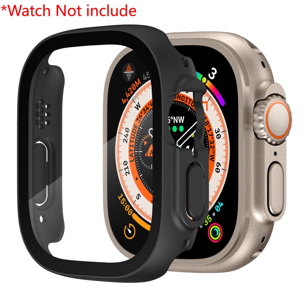 Cover For Apple Watch Ultra Case 49mm Accessories PC Shockproof Bumper+Tempered Glass Screen Protector Iwatch Series Ultra 2