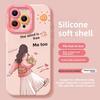 Pink Girl Apple 13 Phone Case iPhone 16 Pro Max 15 Niche High-End Feel 14 New Model 15 Pro Cover