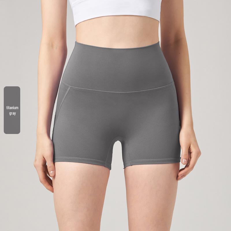 Damen High Waist Nahtlose Po-Lift Yoga Shorts - Schnelltrocknend, Dreipunkt für Laufen & Radfahren