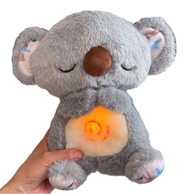 Breathing Bear Toy Baby Soothing Koala Plush Doll Baby Kids Soothing Music Baby Sleeping Companion Sound and Light Doll Toy