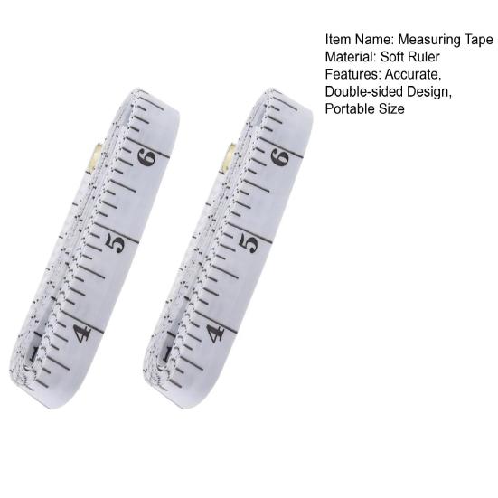 1/2Pcs 1.5M/60-inch Double-sided Tape Measure Mini Soft Measuring Tape Portable Tailor Sewing Cloth Weight Loss Body Measuring Tape Flexible