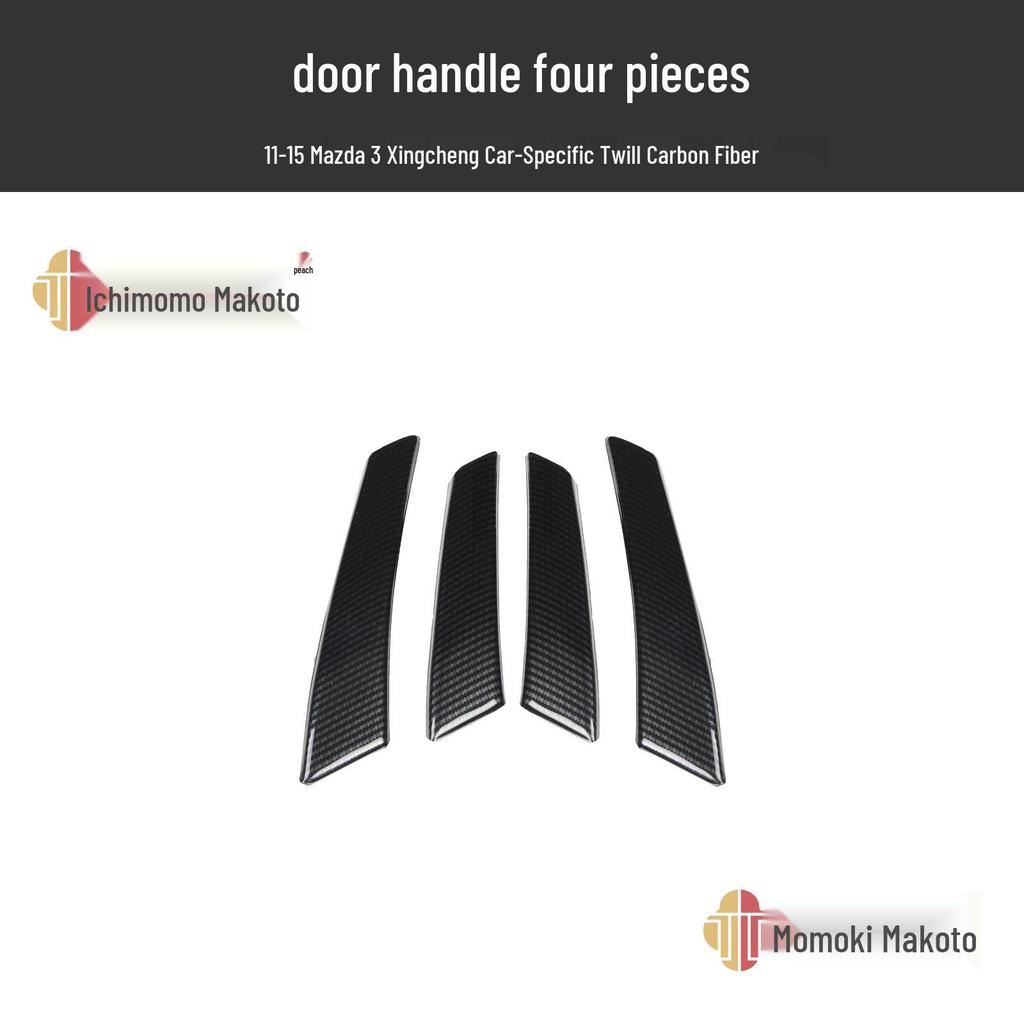 Mazda 3 (2011-2015) Karbonfaser-Innenausstattungssatz: Lenkrad-, Lüftungsschlitz-, Türgriffmodifikationen