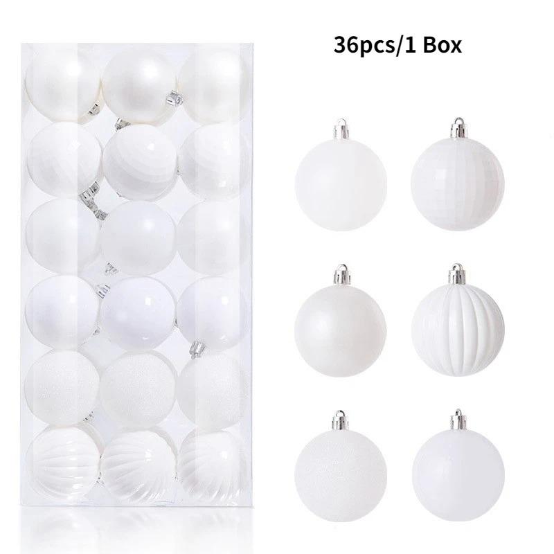 24/36Pcs Christmas Balls 4CM Ball Christmas Tree Pendant Ornaments for Home Party Decor 2025 New Year Navidad Gifts Accessories