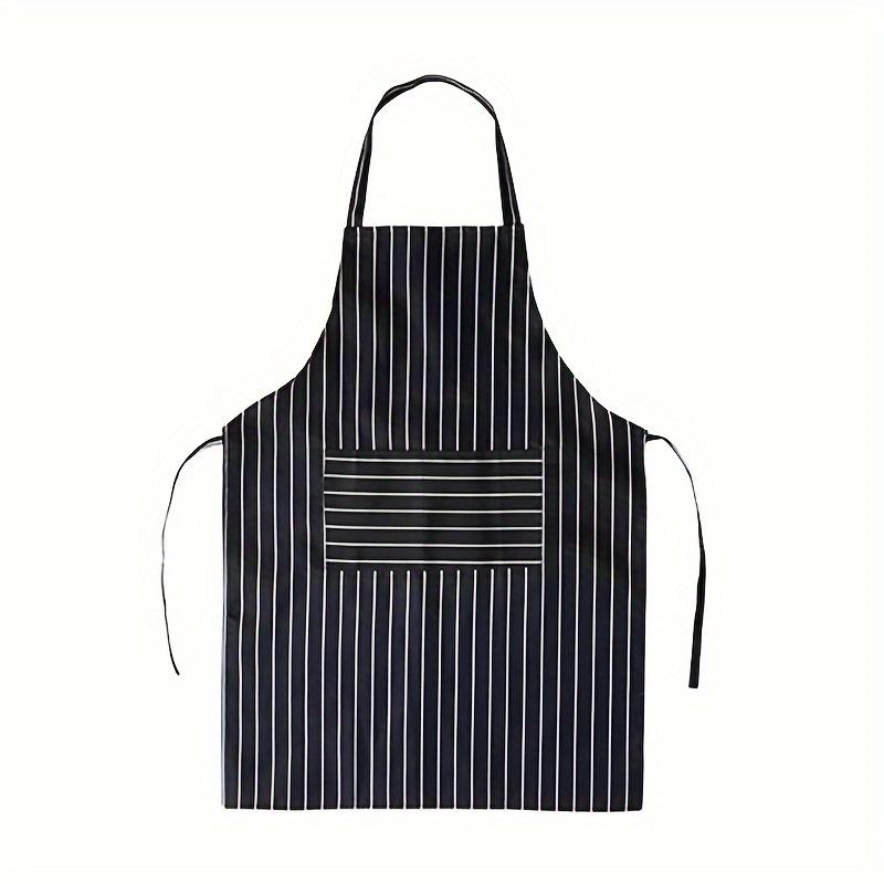 Striped Waterproof Cotton Work Apron Oil-Resistant Cooking Apron for Home Restaurant Coffee Shop Men and Women