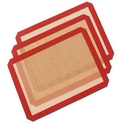 2025 Strumenti Rossi per la Cottura Domestica per Pane Pizza Cucina Set di Tappetini in Silicone Antiaderenti Resistenti al Calore per Teglie da Biscotti