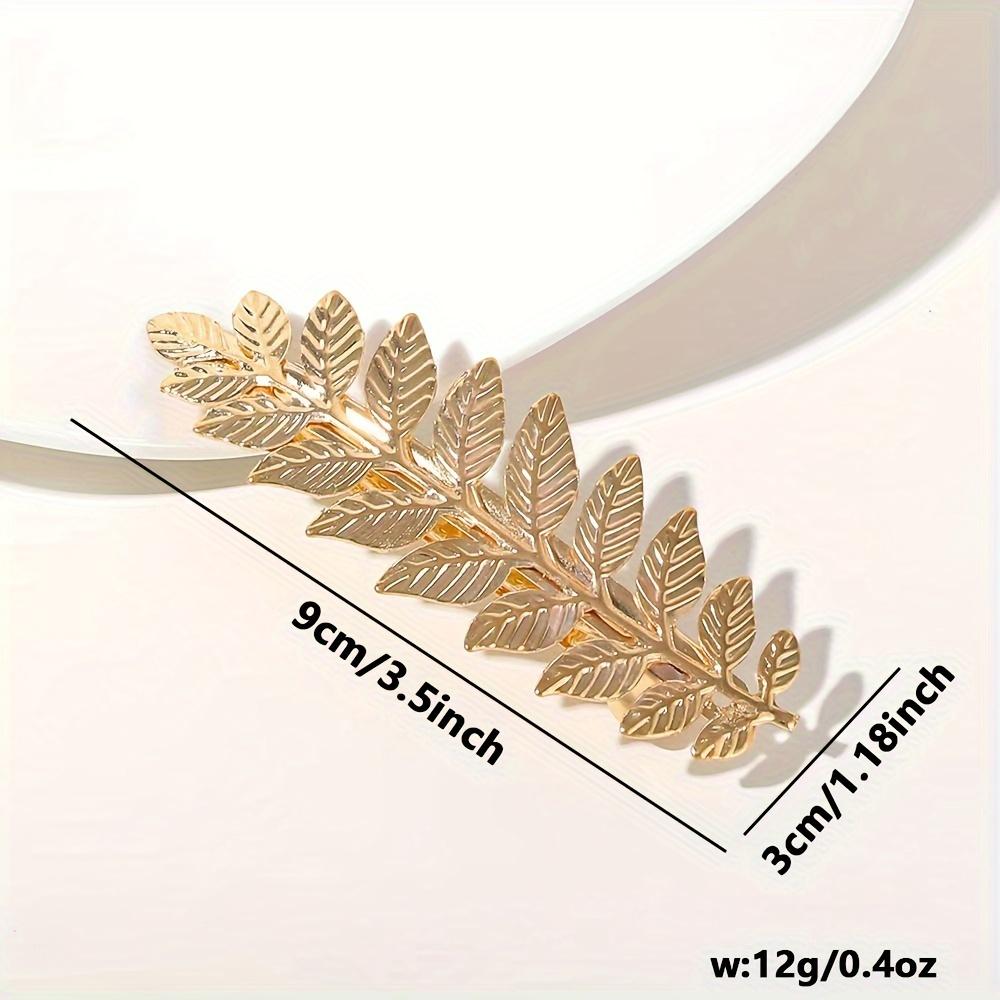 Alloy Leaf Hair Clips, Minimalist Sweet Style Spring Hairpins,Fashionable Hair Accessories for Daily Wear and Casual Gatherings
