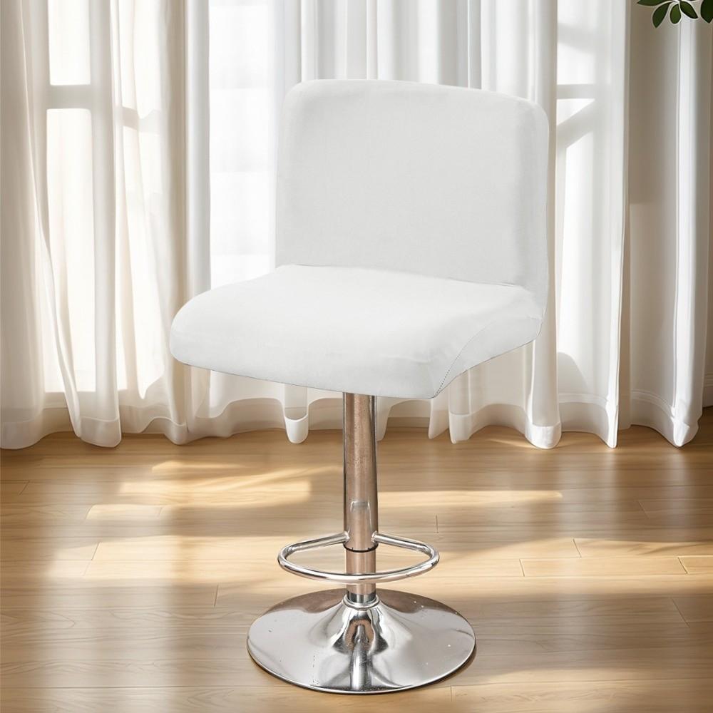 Solid Color Low Back Chair Cover  for Hotel Restaurant Bar Counter Kitchen