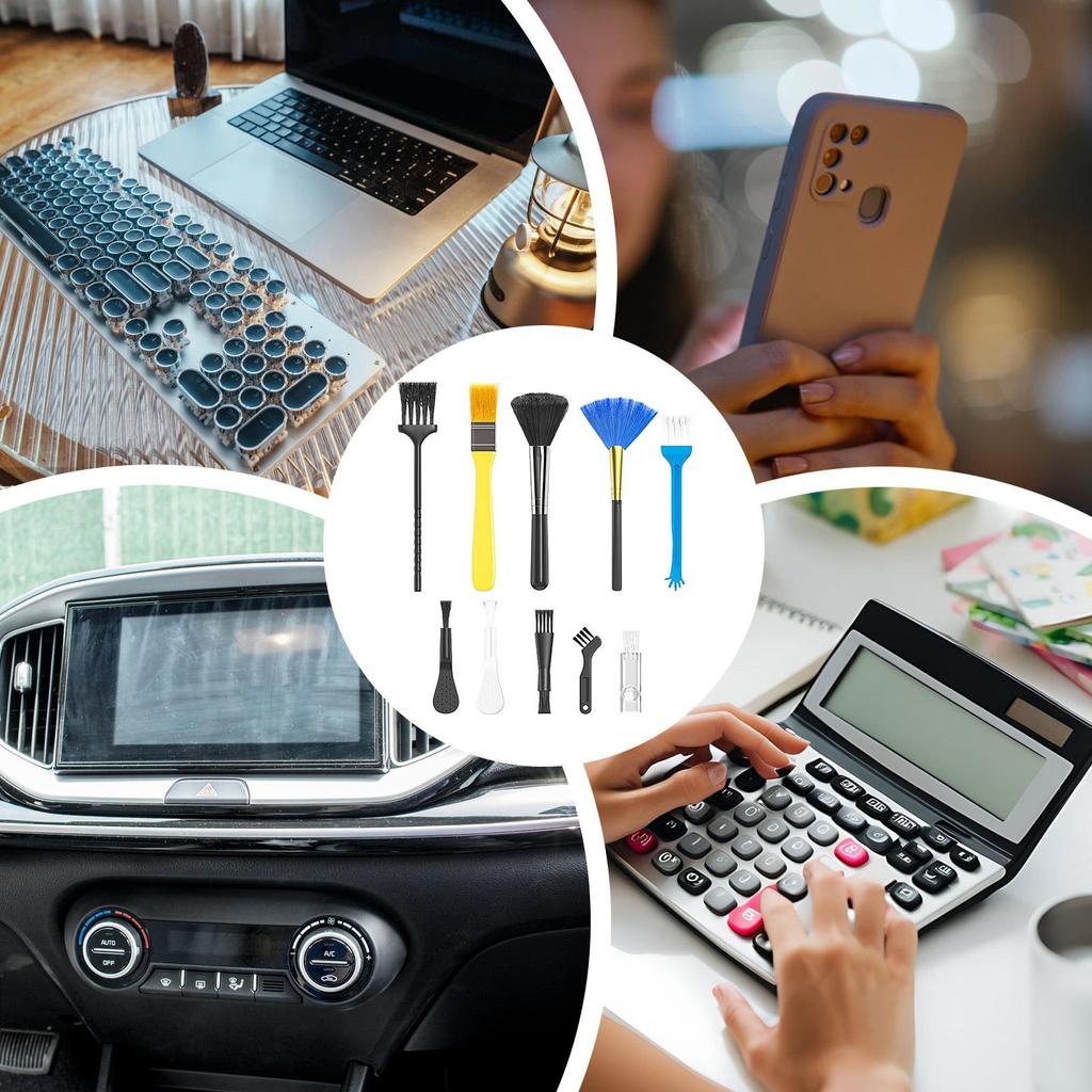 Keyboard Cleaning Brush 10 Piece Computer Brush Multifunctional Remover Gadgets Portable Detailing Tool For Phone Home Desktop