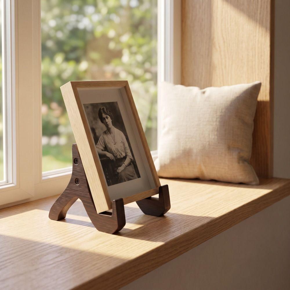 Stable Wooden Display Stand Non-slip Picture Frame Easel Tabletop Display Holder  Photo Art Decor