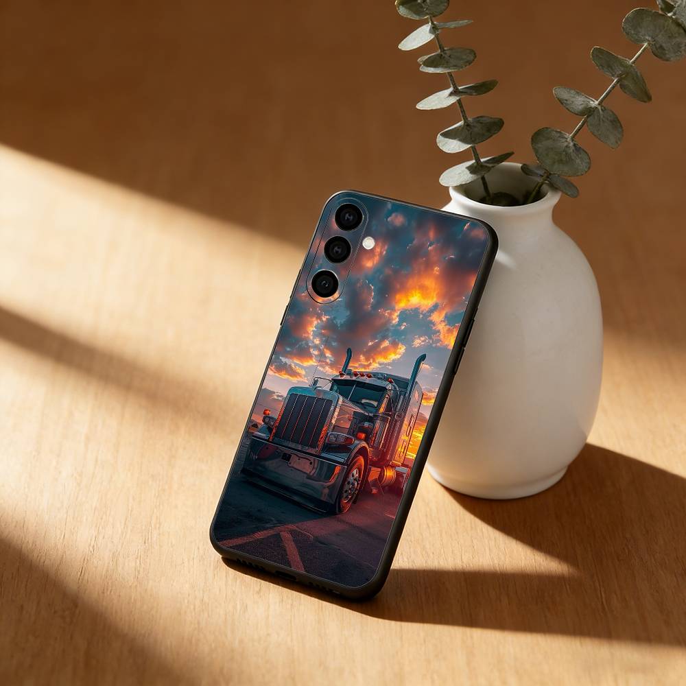 Cool H-Heavy Truck Car Phone Case For Samsung GalaxyA13,21s,22,31,32,52,53,71,72,73,Soft Black Cover