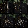 Christmas Tree Hanging Ornament with Faux Pearls Styling, Elegant Holiday Decors for Branches, Window, and Home Accents