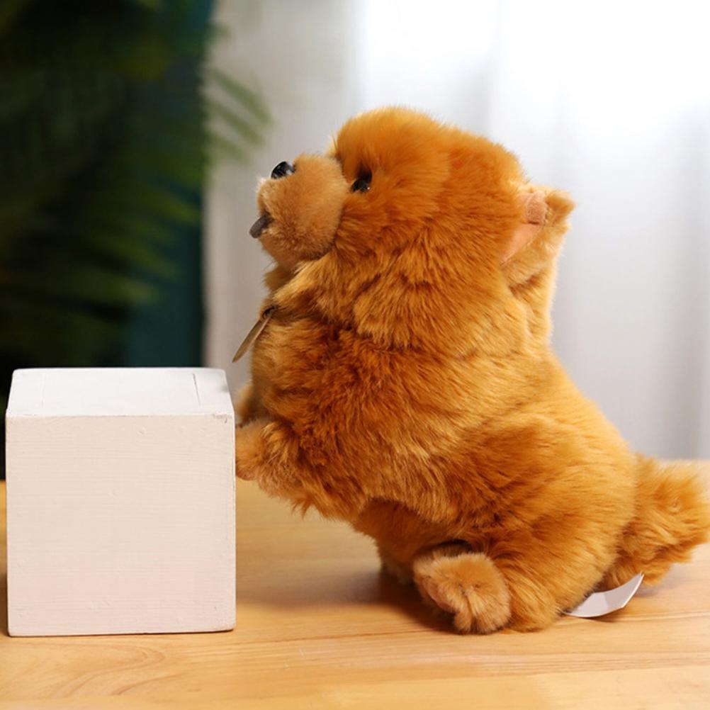 25cm(10inch) Cute Chow Dog Plush Toy Soft Stuffed Animal Fluffy Doll Throw Pillow Sofa Couch