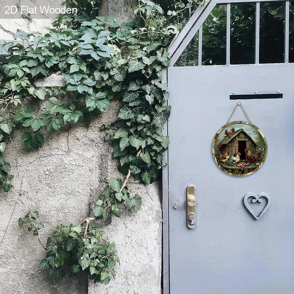 Vintage Henhouse Wooden Sign - Rustic Decorative Plaque for Home, Garage, Cafe Decor - Rustic Animal-themed Ornament