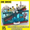 Moc Building Blocks Movie Model The Sinking Titanic Technical Bricks DIY Assembly Construction Toys For Childr Holiday Gifts