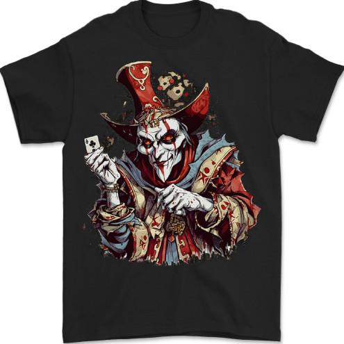 Evil Joker Clown Demon Jester Mens T-Shirt 100% Cotton S разноцветный