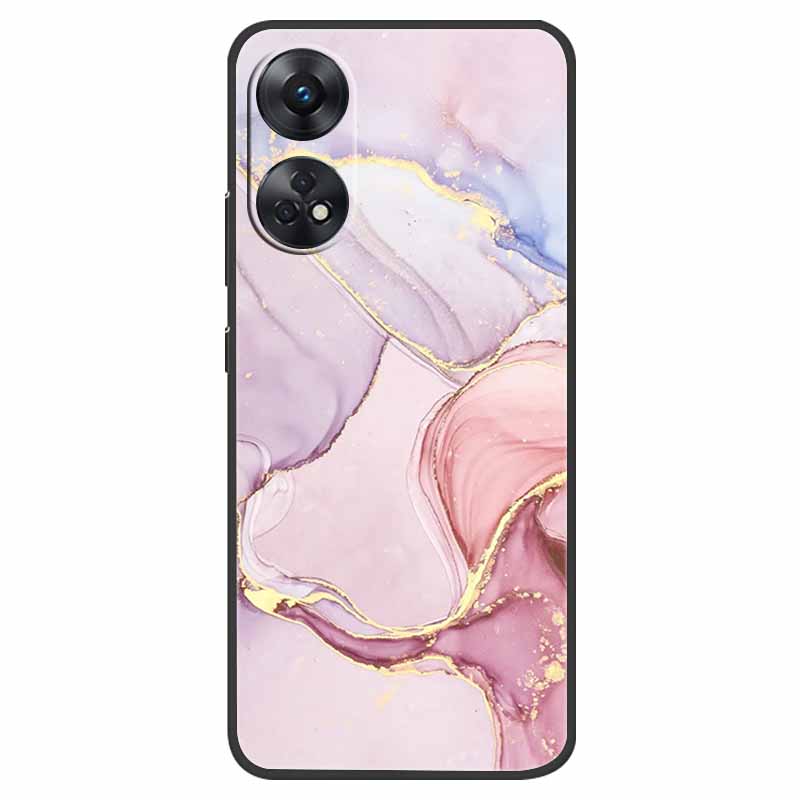 Case For Oppo Reno 8T Cover Black Silicone Soft Phone Back Cases for Oppo Reno8 T 4G Fundas Reno8T CPH2481 6.43" Lovely Fundas