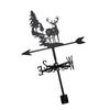 652F Metal Wind Vane Rooster Roof Yard Decoration Weather Vane for Shed Outdoor Direction Light Ground Mount Farmhouse