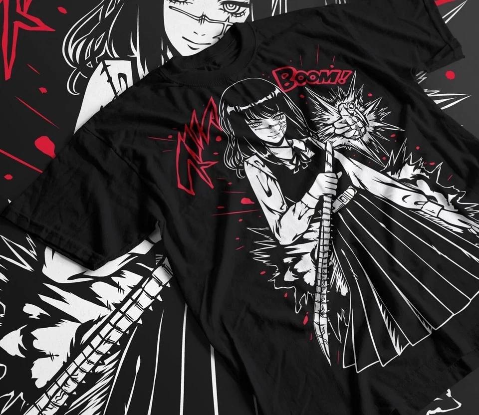 Anime Asa Mitaka Chainsaw Unisex Black T Shirt Size S 4XL S