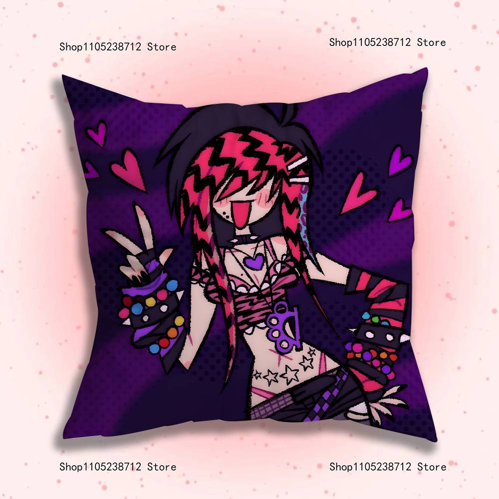 Emo Subculture Art Pillowcase Pillowslip Cushion Plush Boys Girls Cartoon Anime Kawaii Decoration Kids Birthday Cute Gifts