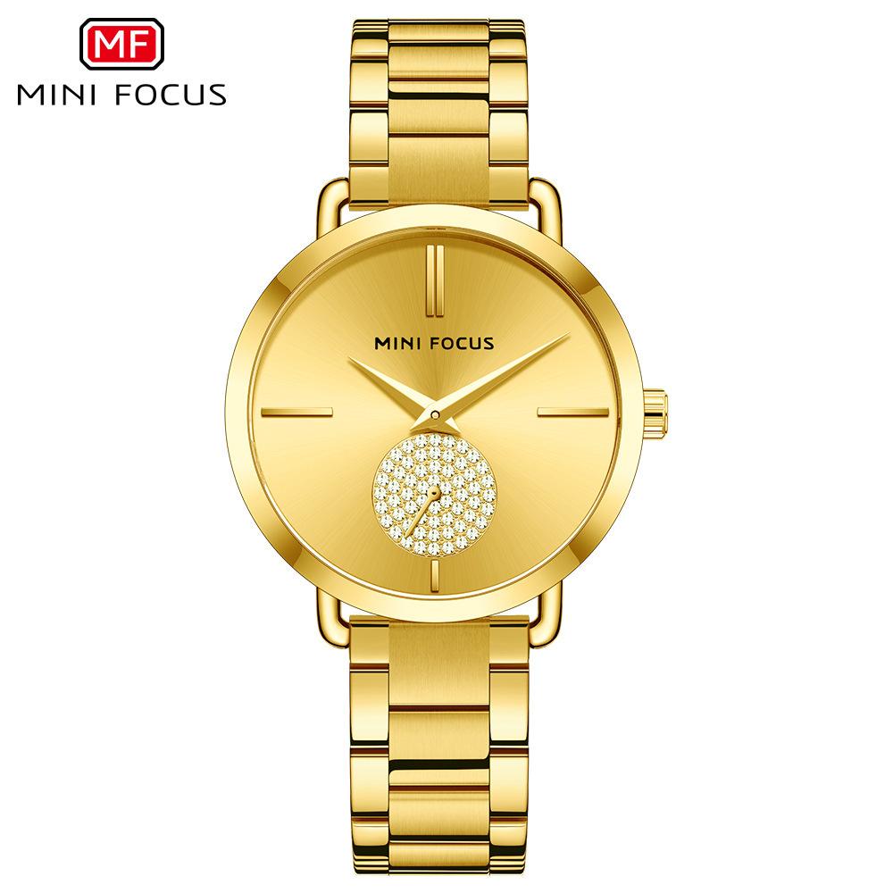 Light Luxury Diamond Set Women's Watch Simple Sun Pattern Waterproof Steel Belt Women's Watch